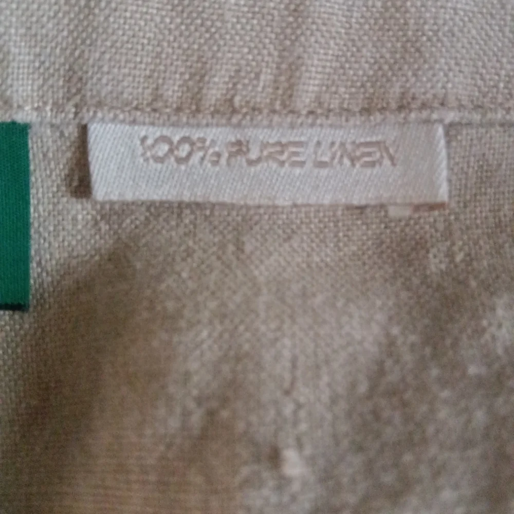 🦋 Vintage Orvis Linen Capri Pants Beige Plus Size 18